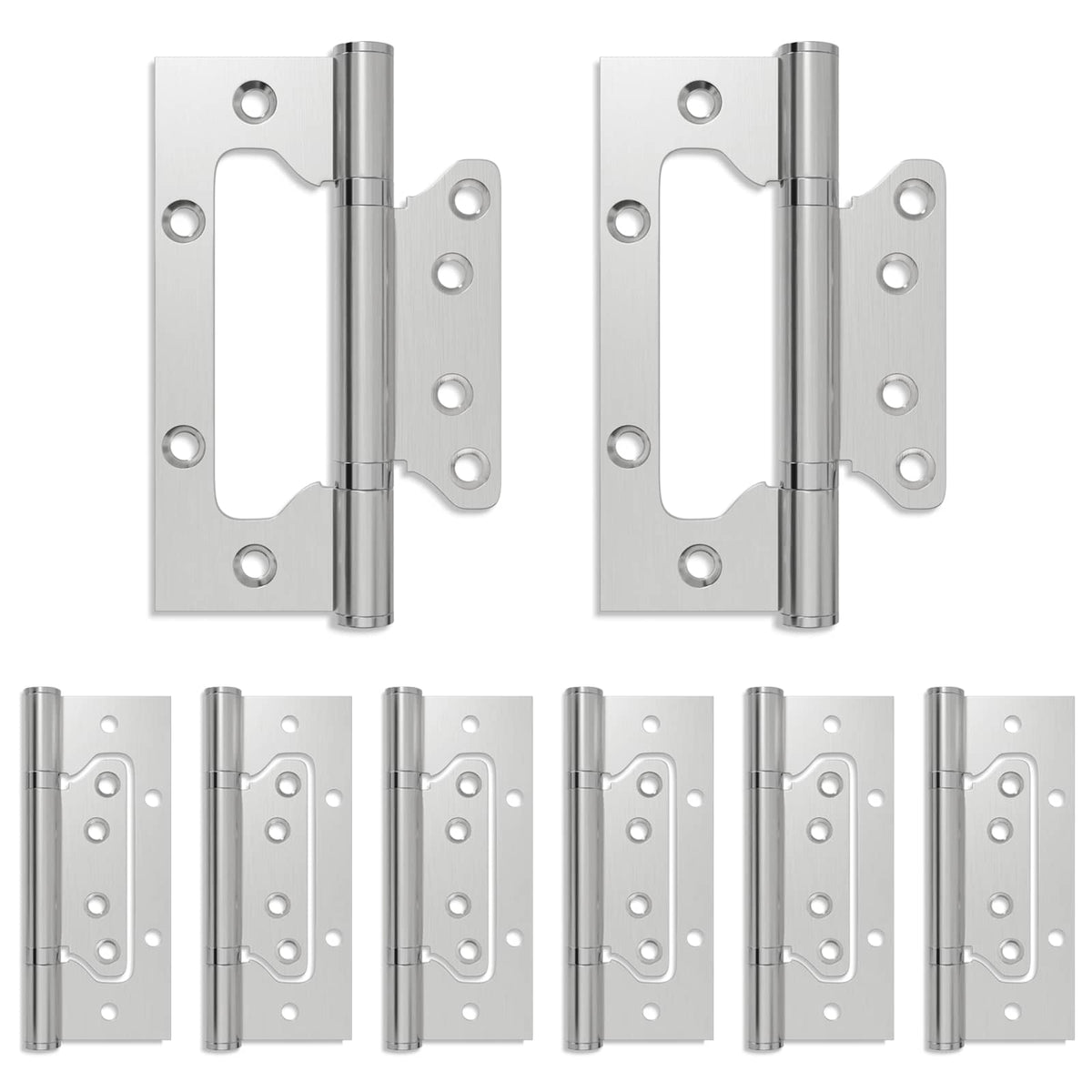 Hængsel 8 stk. 125 x 78 x 13 mm Sølv Stål