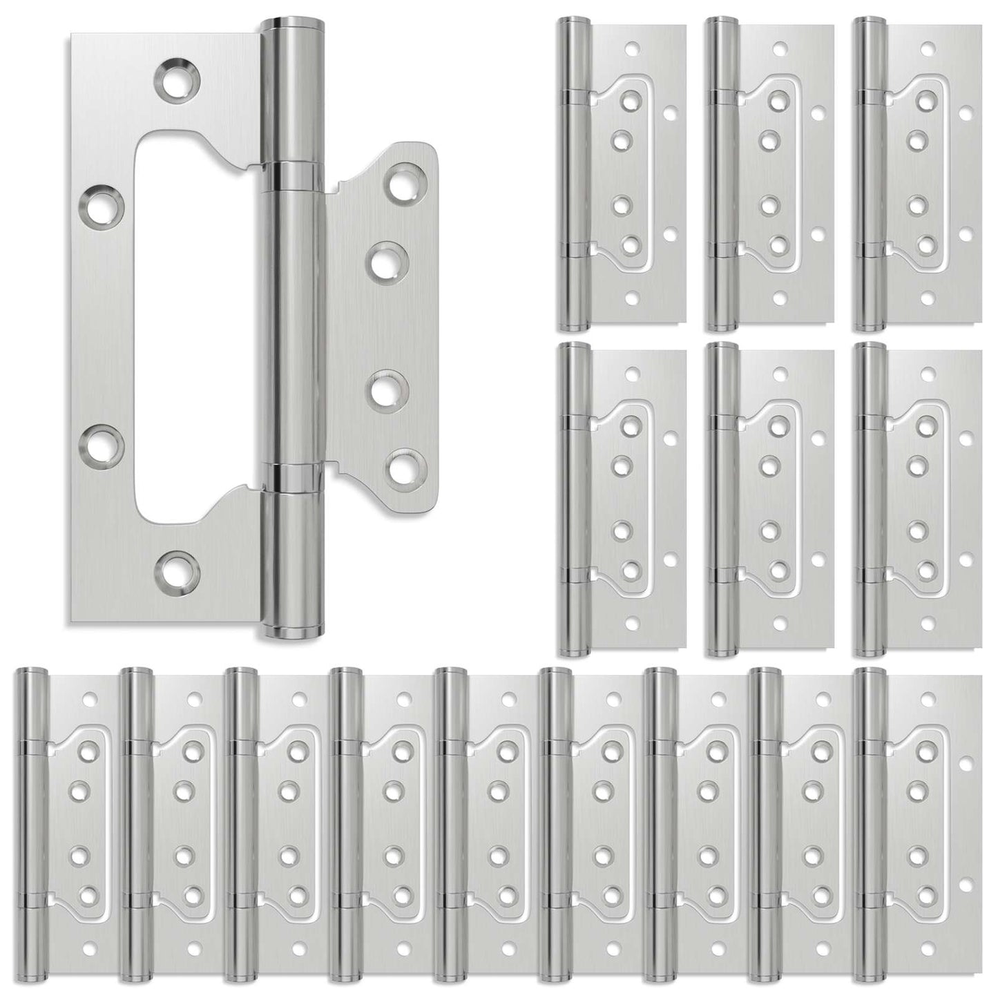Hængsel 16 stk. 125 x 78 x 13 mm Sølv Stål