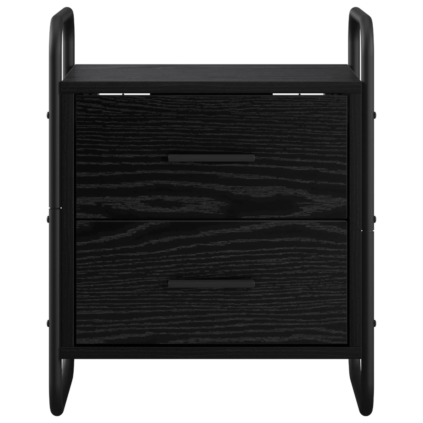 Hængende Natbord 2 stk. Sort eg 40 x 30 x 50 cm Konstrueret træ