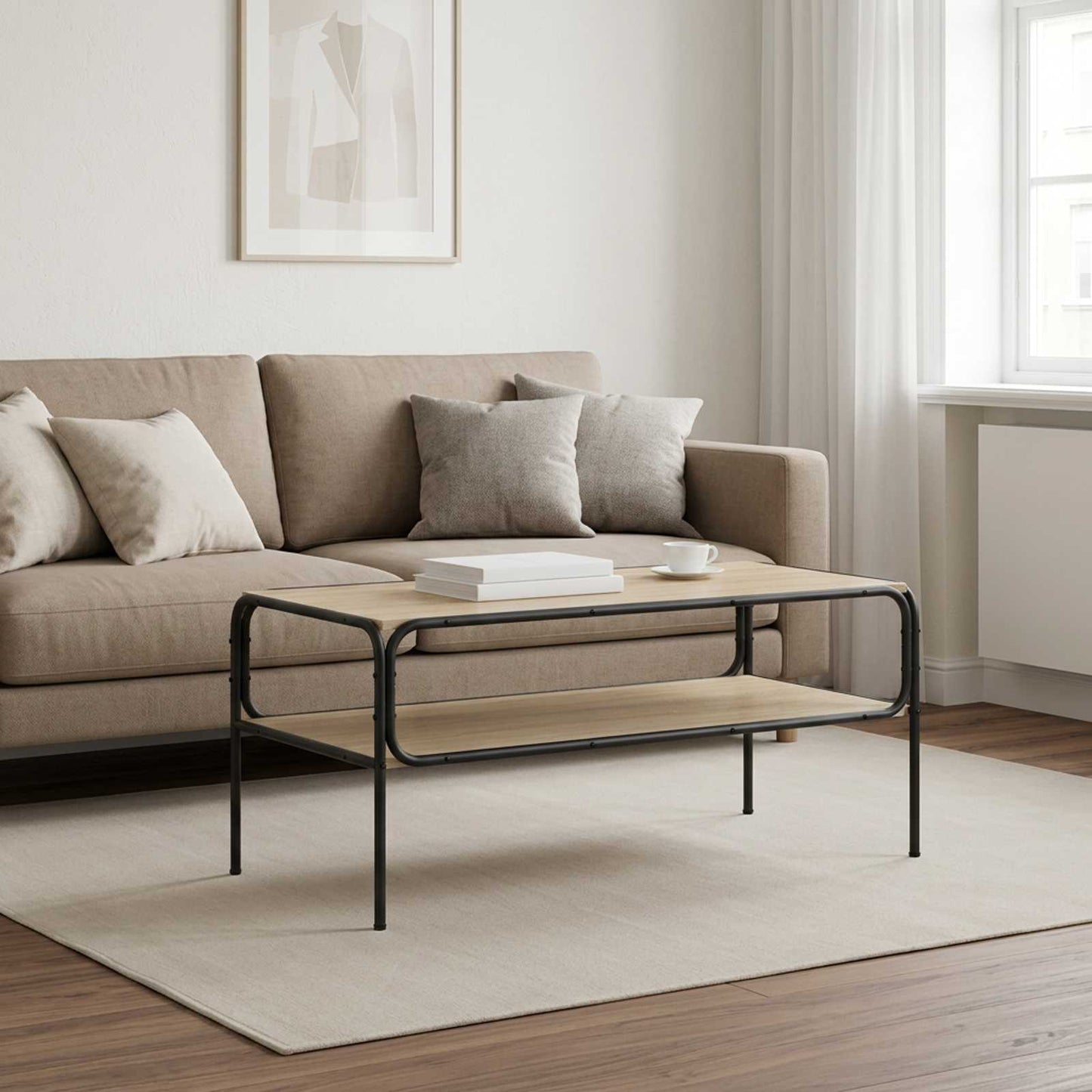 Sidebord Sonoma-eg 100 x 50 x 46 cm Konstrueret træ