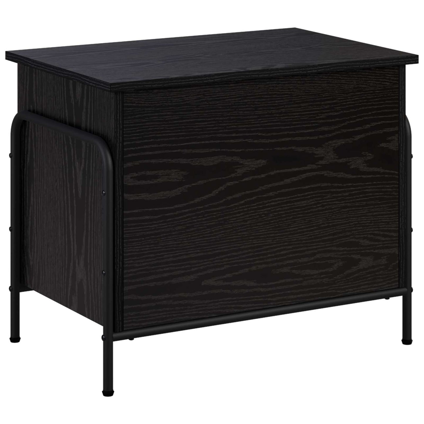 Opbevaringskasse Sort eg 80 x 40 x 49,5 cm Konstrueret træ