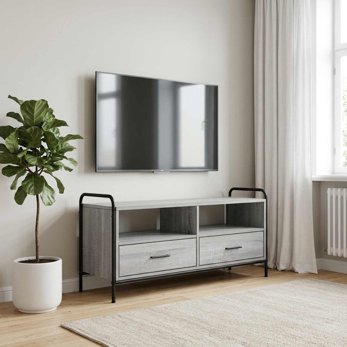 TV-skab 67,5 x 33 x 50 cm Grå Sonoma Konstrueret træ