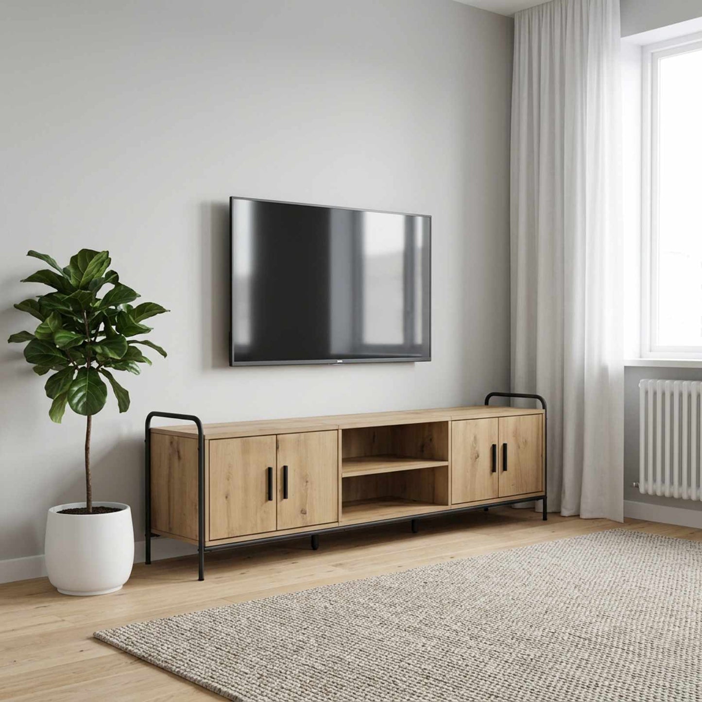 TV-skab 167,5 x 33 x 50 cm Artisan-eg Konstrueret træ