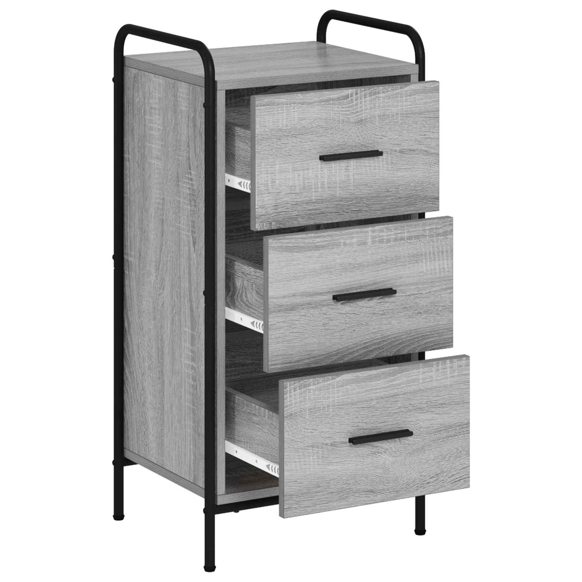 Sideboard Grå Sonoma 97 x 33 x 81 cm Konstrueret træ