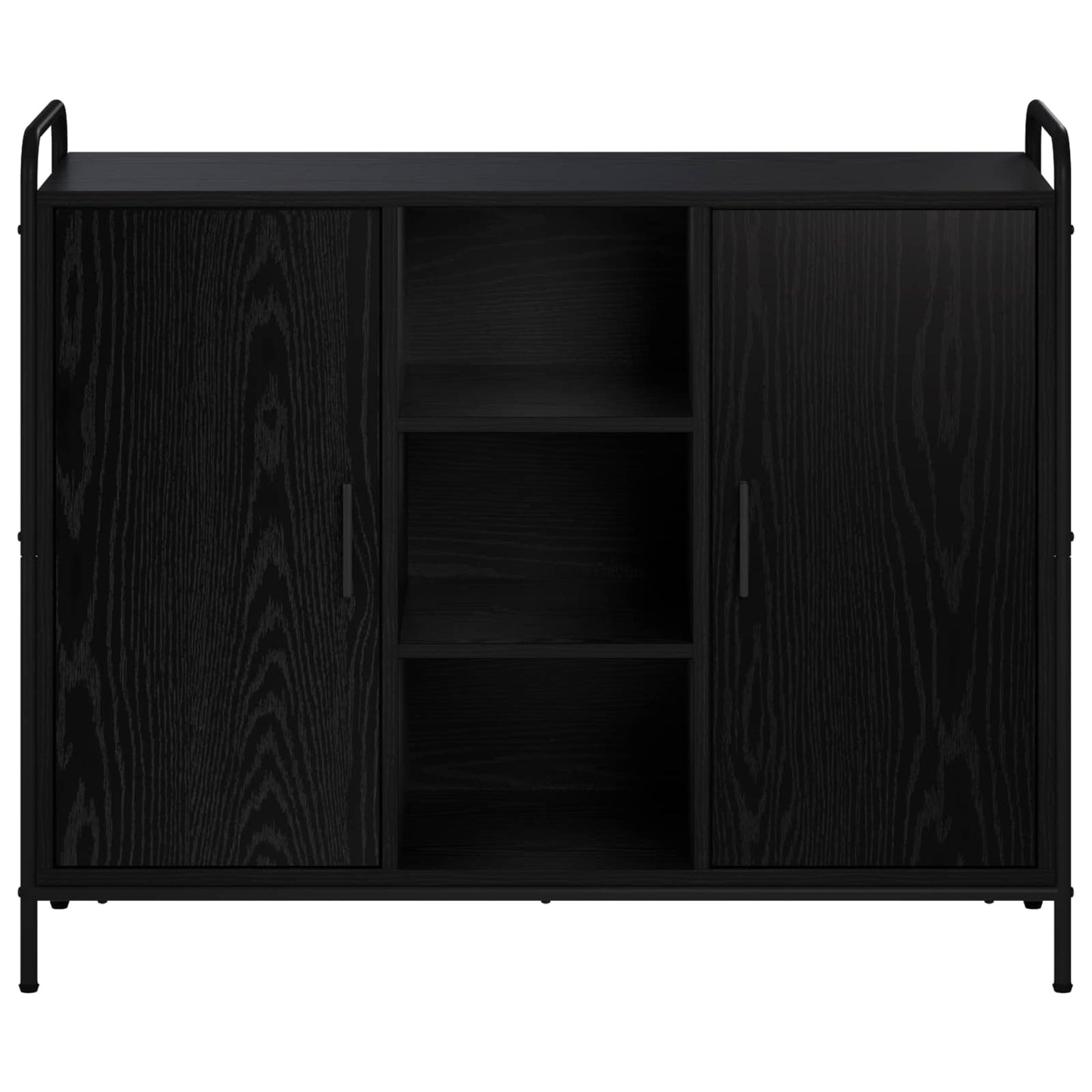 Sideboard Sort eg 97 x 33 x 81 cm Konstrueret træ