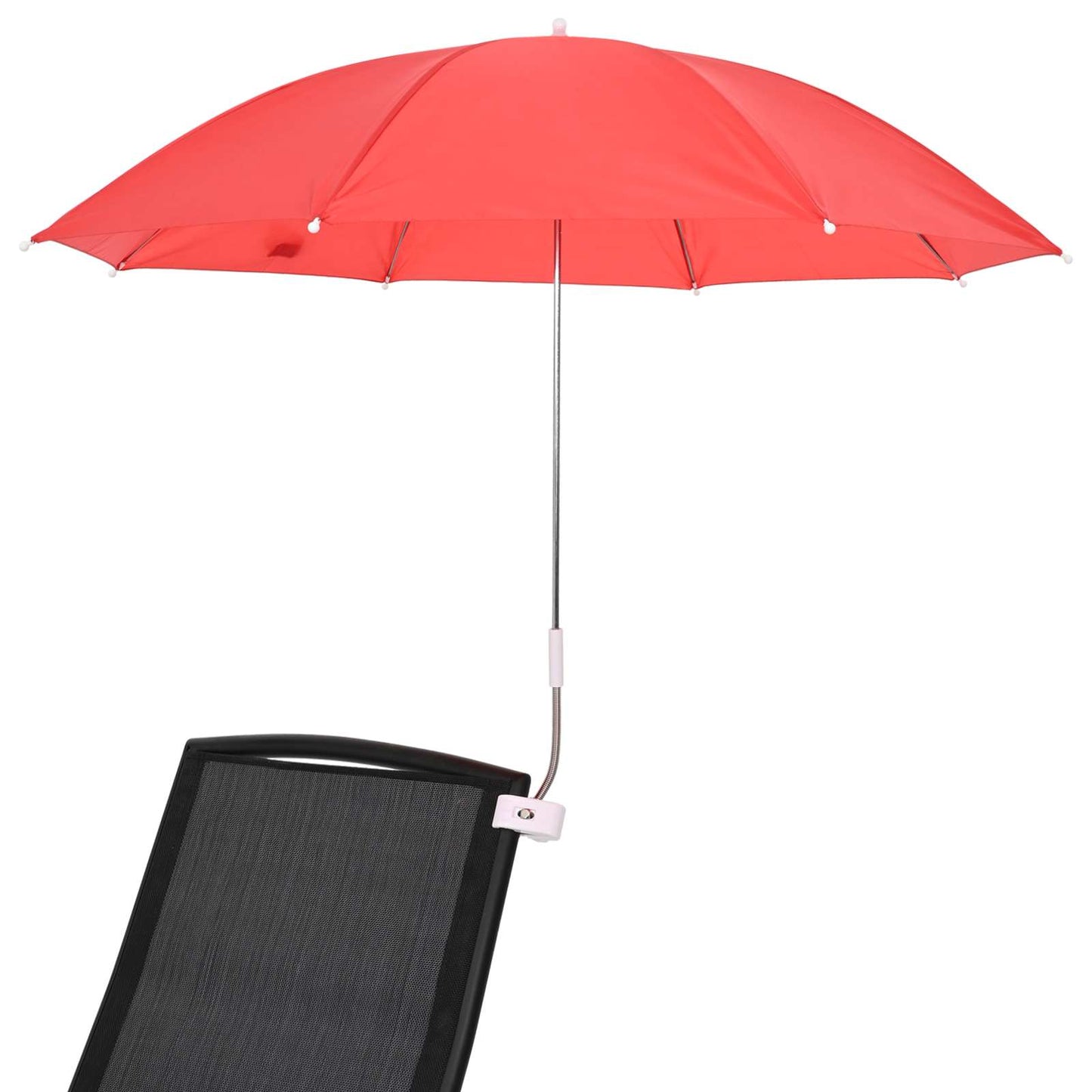 Parasol med klemme Ø 105 x 86 cm 170T polyester 2 stk.