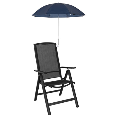 Parasol med klemme Ø 105 x 86 cm 170T polyester 2 stk. Mørkeblå