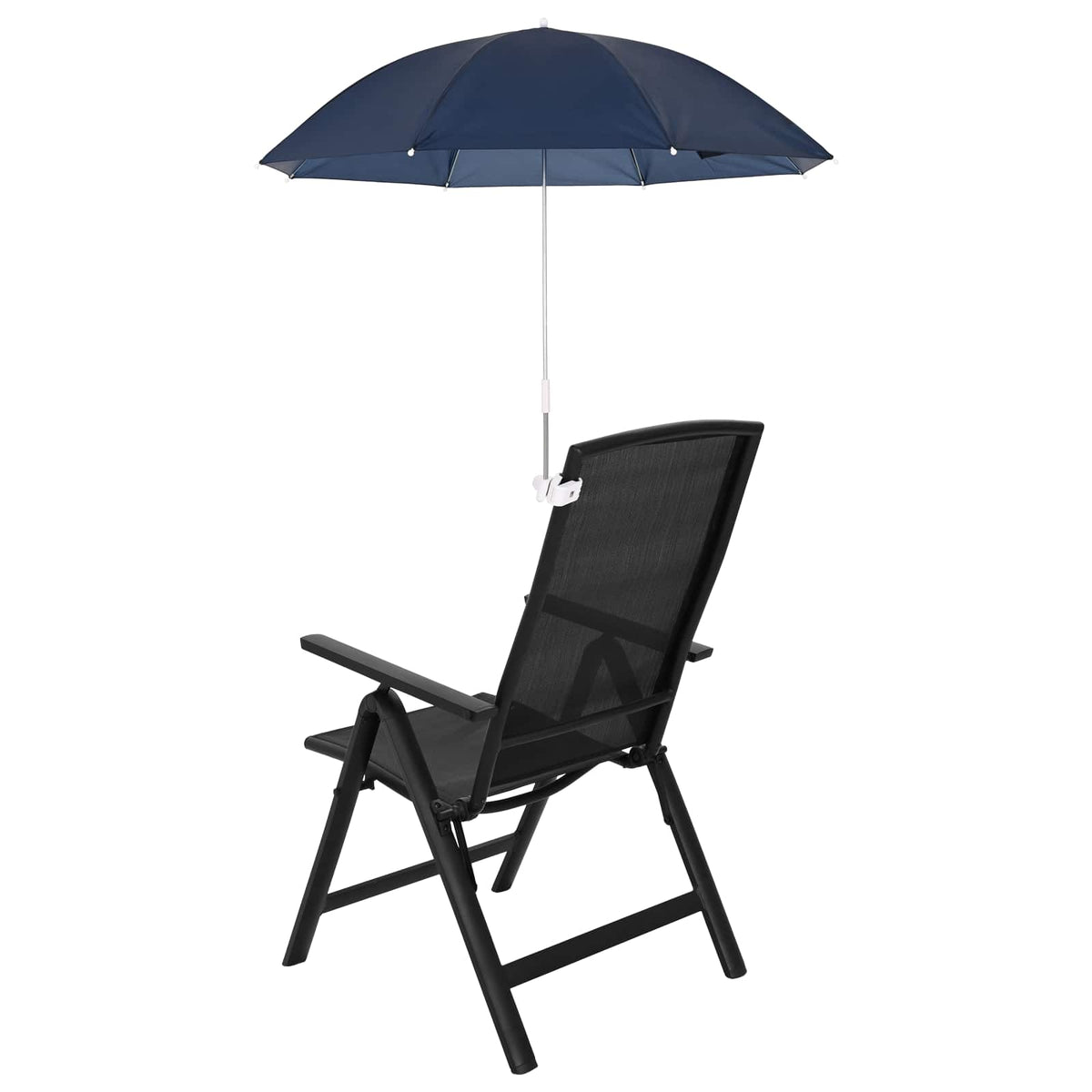 Parasol med klemme Ø 105 x 86 cm 170T polyester 2 stk. Mørkeblå