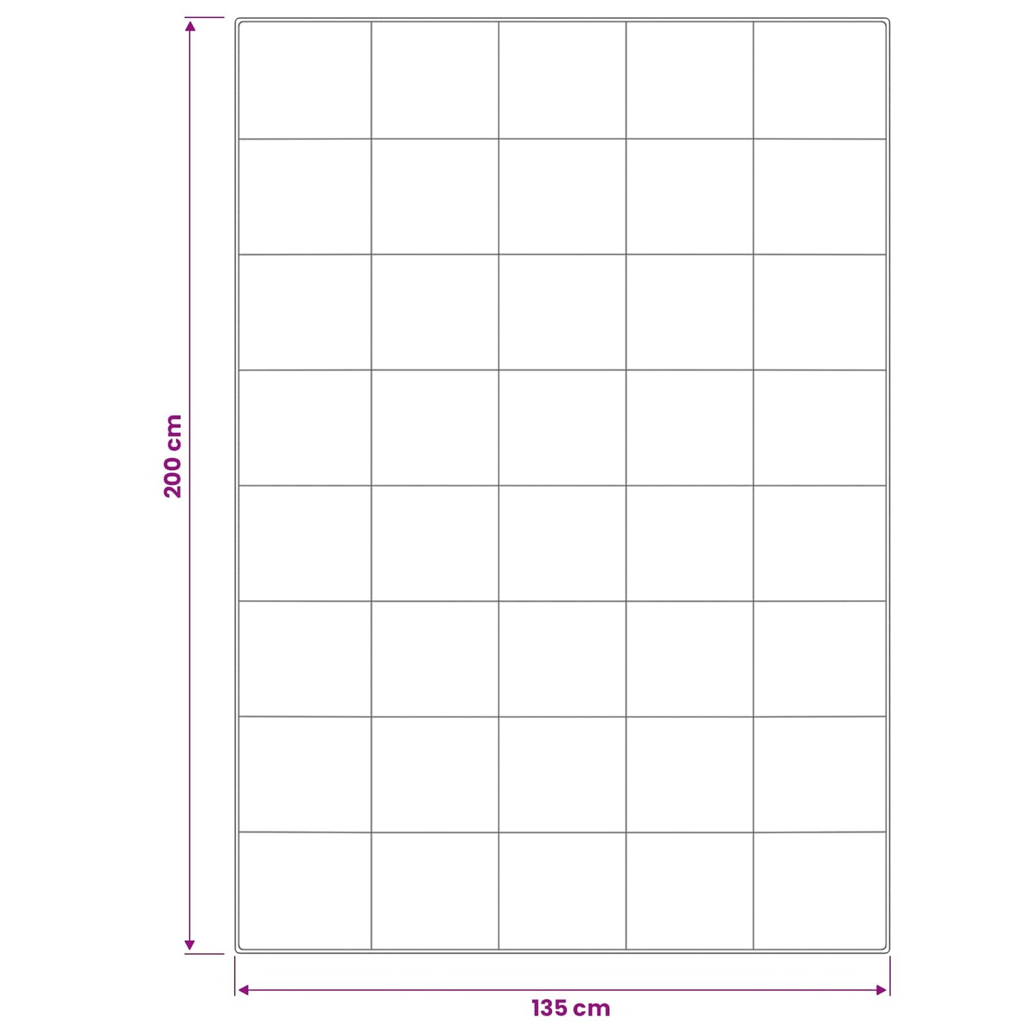 Dyne TRIER 135x200 cm Sommer 140 GSM 100% australsk uld Hvid