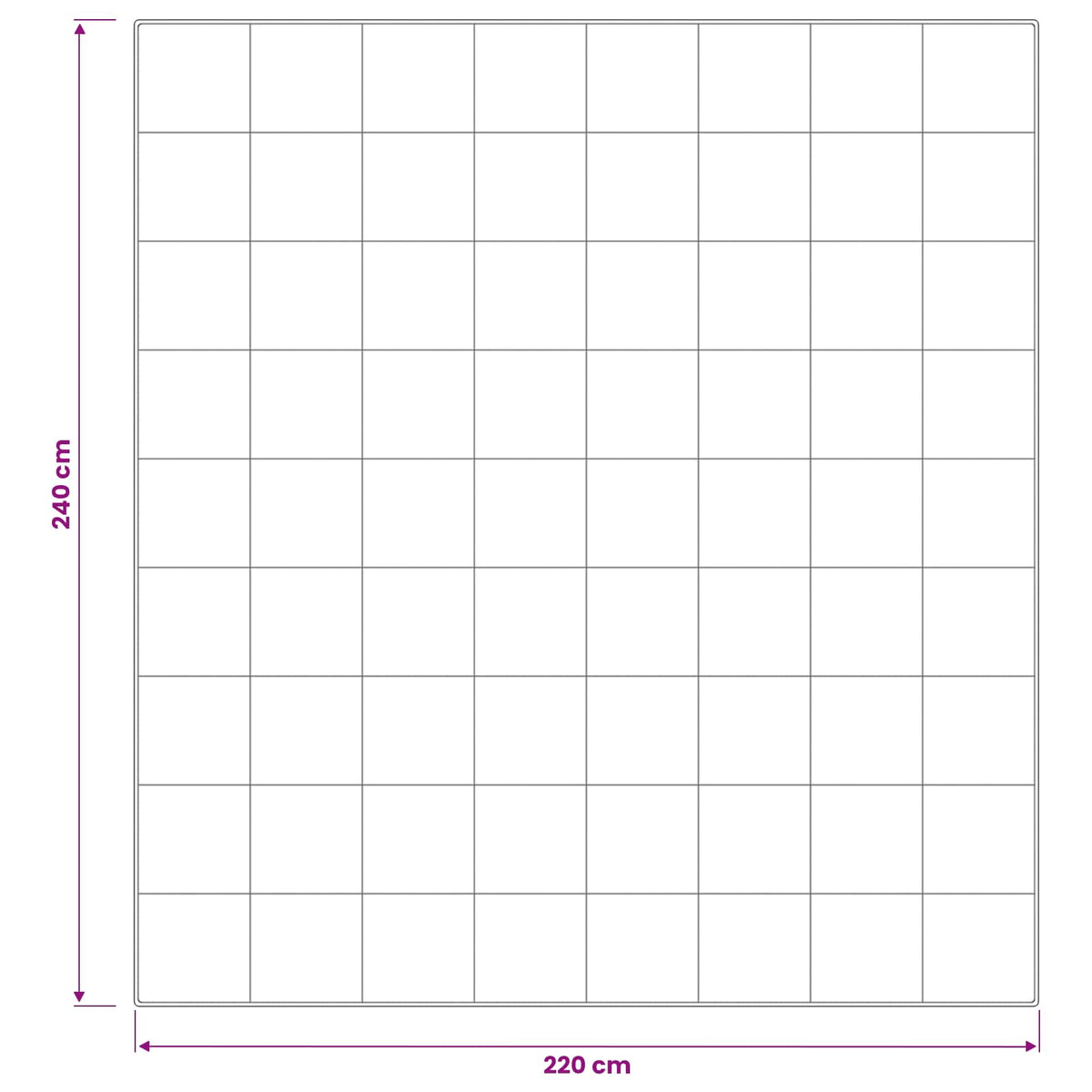 Dyne TRIER 220x240 cm Sommer 140 GSM 100% australsk uld Hvid