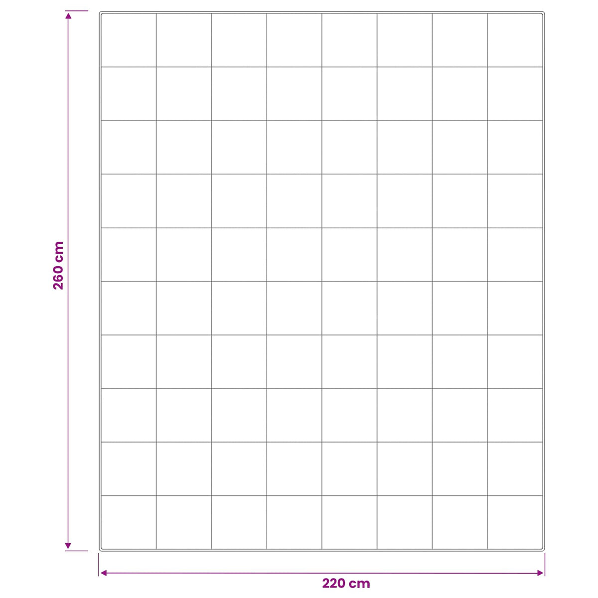 Dyne TRIER 220x260 cm Sommer 140 GSM 100% australsk uld Hvid