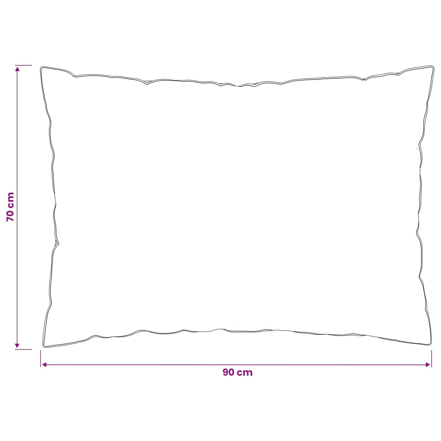 Hovedpude FULDA 2 stk. 70 x 90 cm 100% gåsefed og fjer Hvid