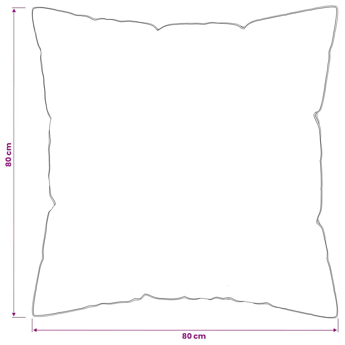 Hovedpude FULDA 2 stk. 80 x 80 cm 100% gåsefed og fjer Hvid