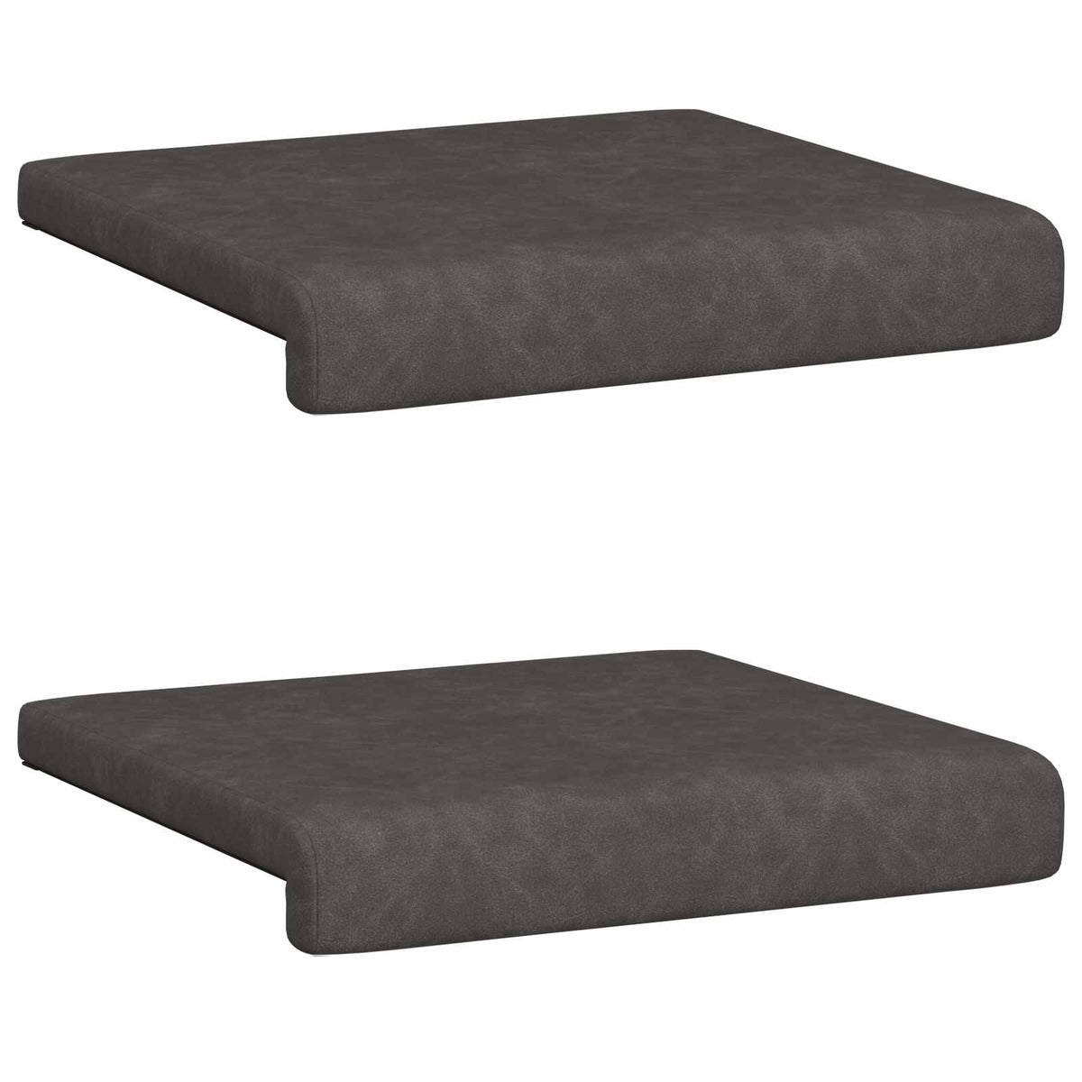 Bænkpude 2 stk. Kunstlæder Sort Dybde 35 cm