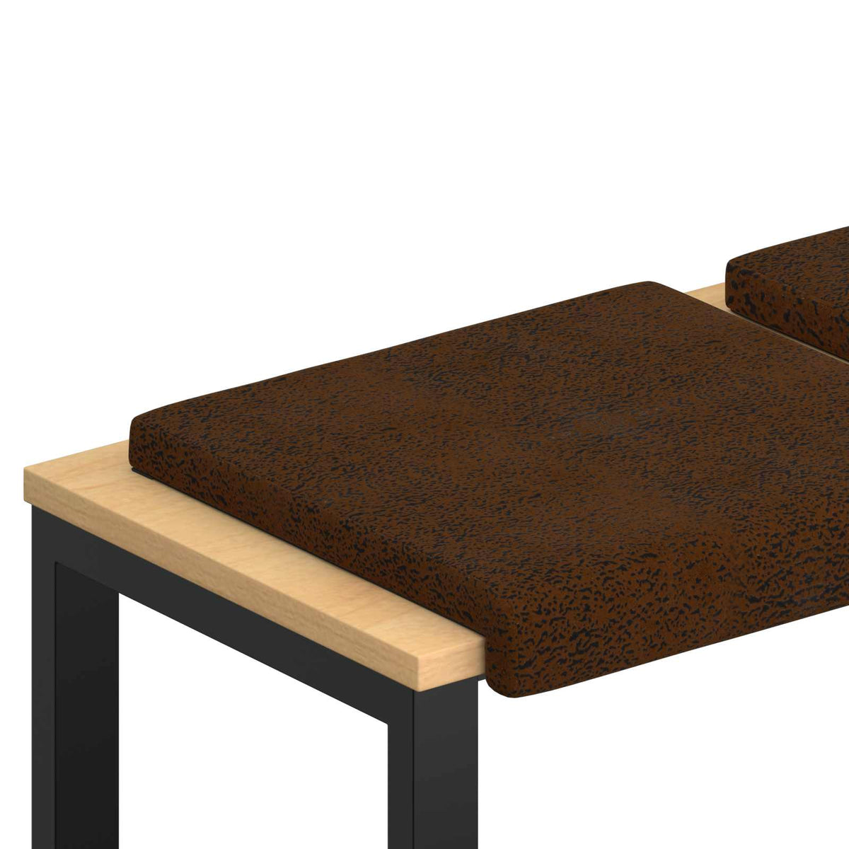 Bænkpude 2 stk. Faux suedestof Brun Dybde 35 cm