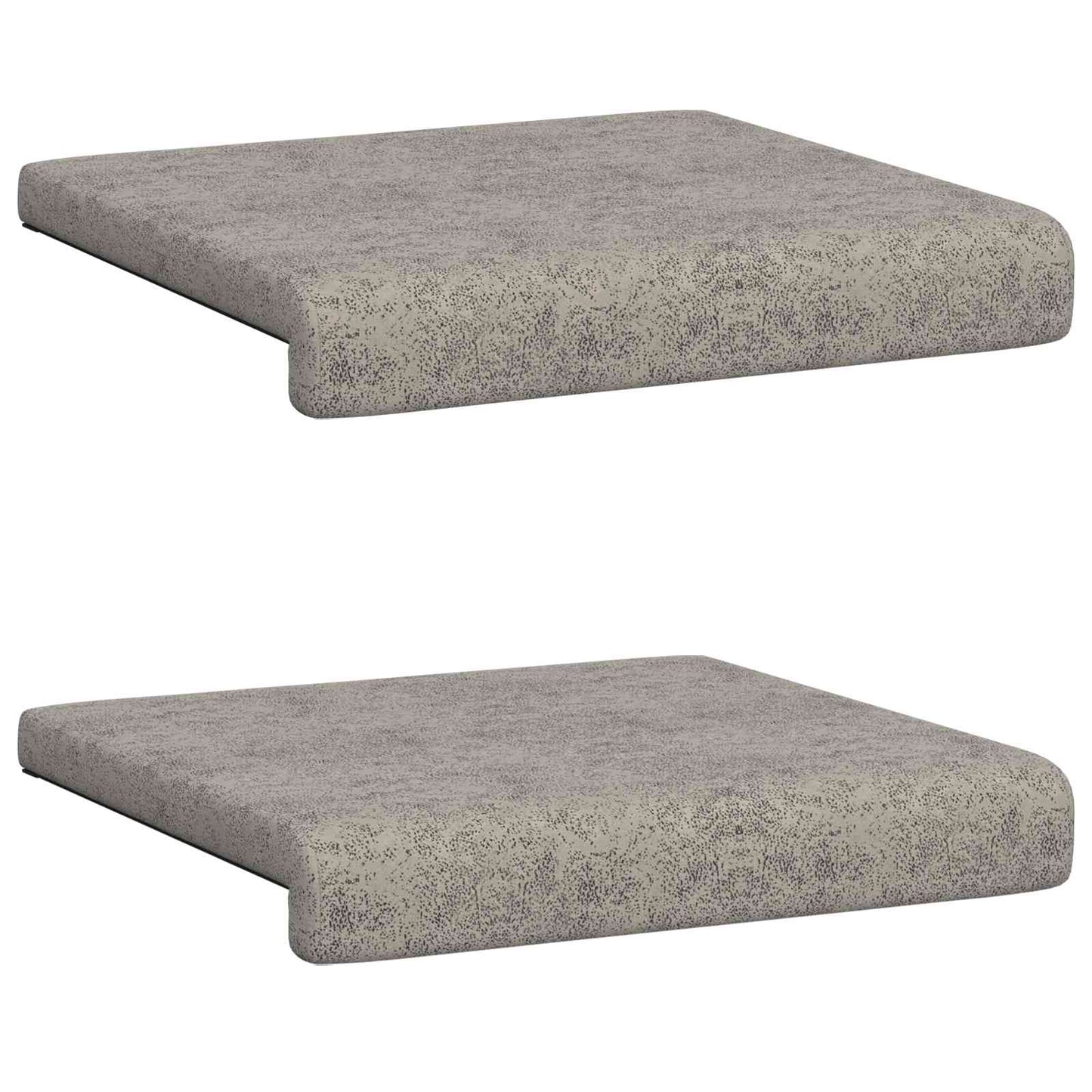 Bænkpude 2 stk. Faux suedestof Lysegrå Dybde 35 cm