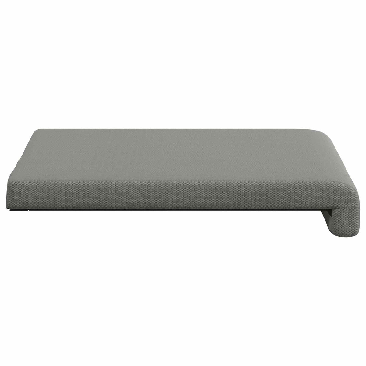 Bænkpude 2 stk. Textureret Velour Mørkegrå Dybde 35 cm