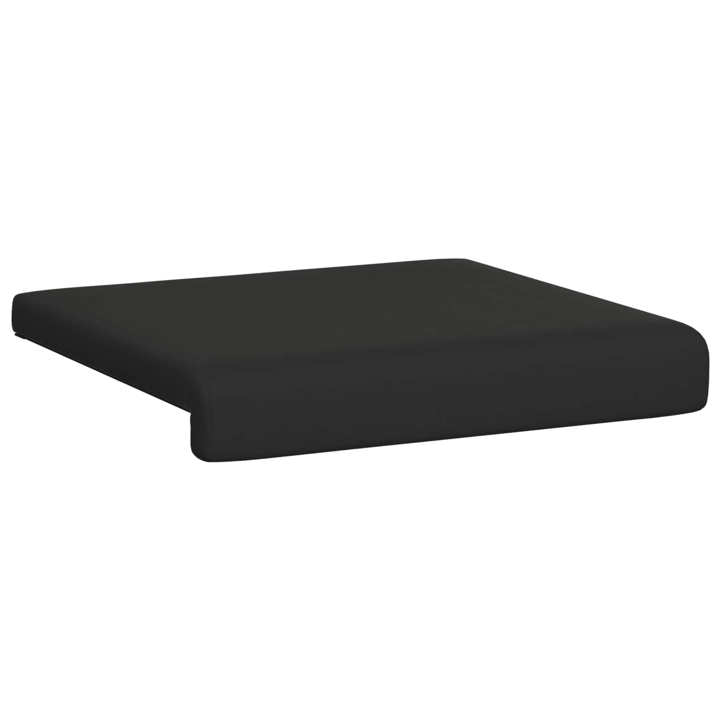 Bænkpude 2 stk. Textureret Velour Sort Dybde 35 cm
