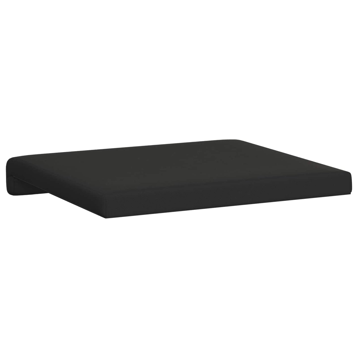 Bænkpude 2 stk. Textureret Velour Sort Dybde 35 cm