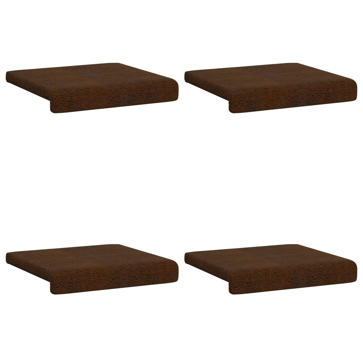 Bænkpude 4 stk. Faux suedestof Brun Dybde 35 cm