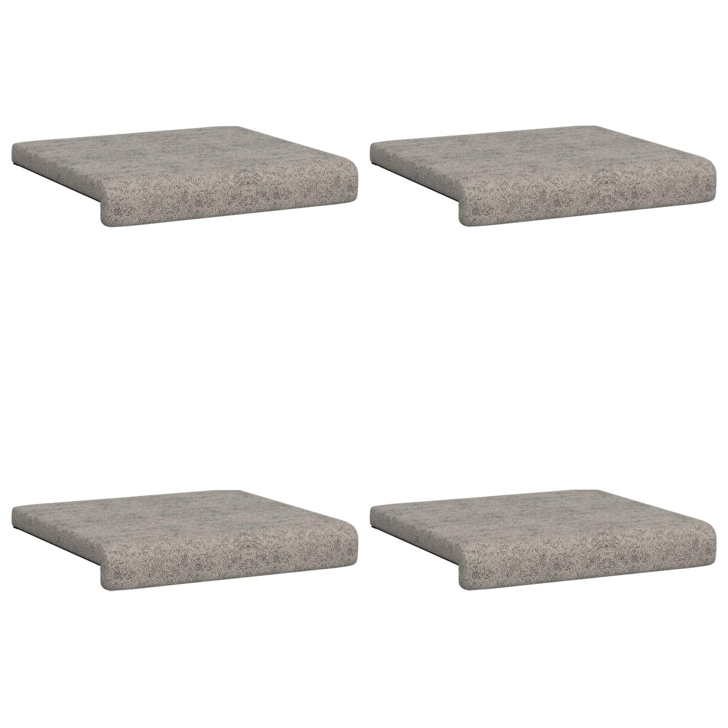 Bænkpude 4 stk. Faux suedestof Lysegrå Dybde 35 cm