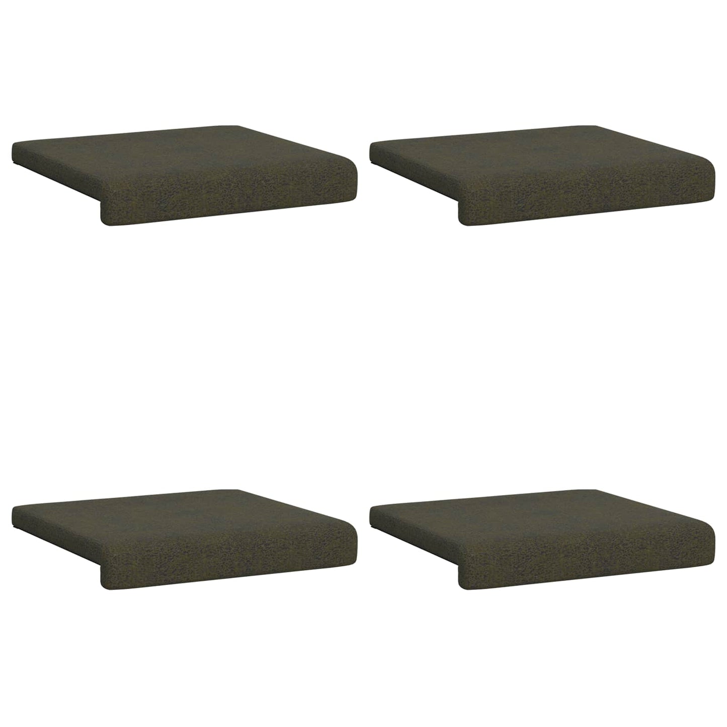 Bænkpude 4 stk. Faux suedestof Army Grøn Dybde 35 cm