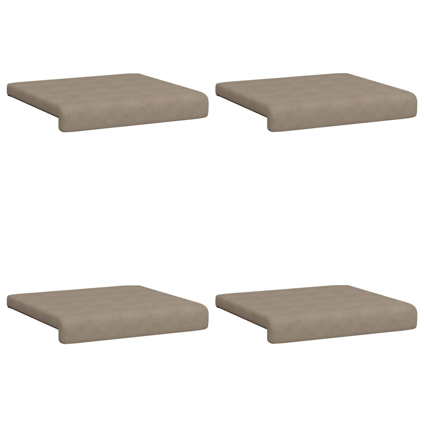 Bænkpude 4 stk. Microfiber Gråbrun Dybde 35 cm