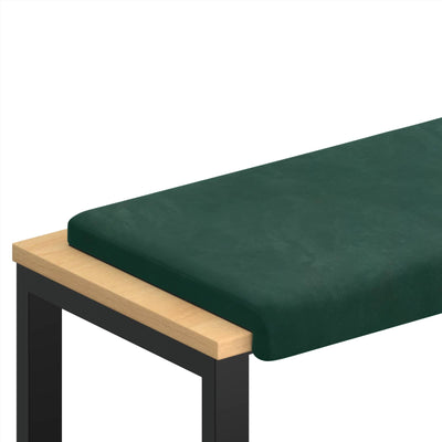 Bænkpude Fløjl Mørkegrøn Dybde 35 cm