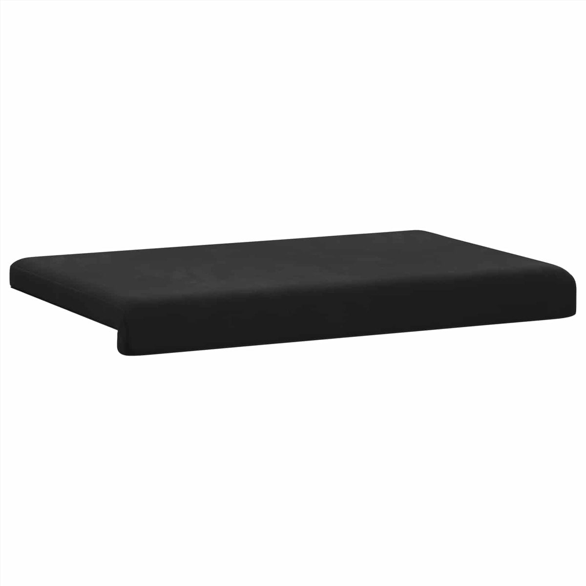 Bænkpude Fløjl Sort Dybde 35 cm