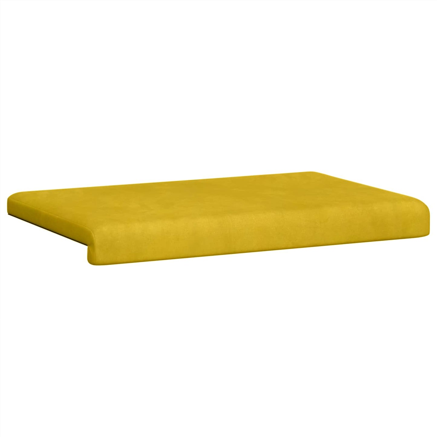 Bænkpude Fløjl Gul Dybde 35 cm