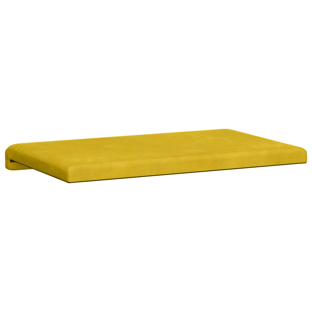 Bænkpude Fløjl Gul Dybde 35 cm