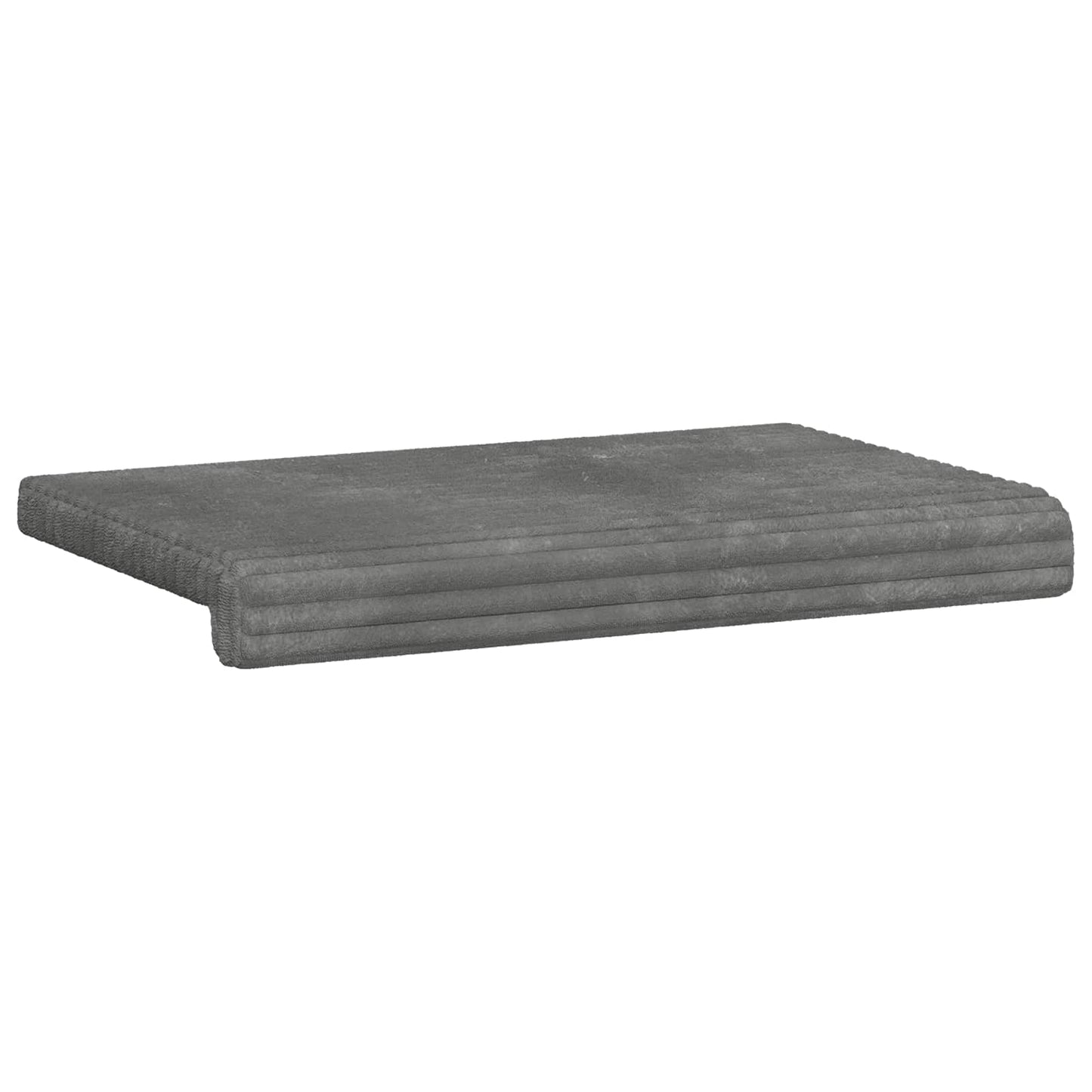 Bænkpude Plush Corduroy Lysegrå Dybde 35 cm