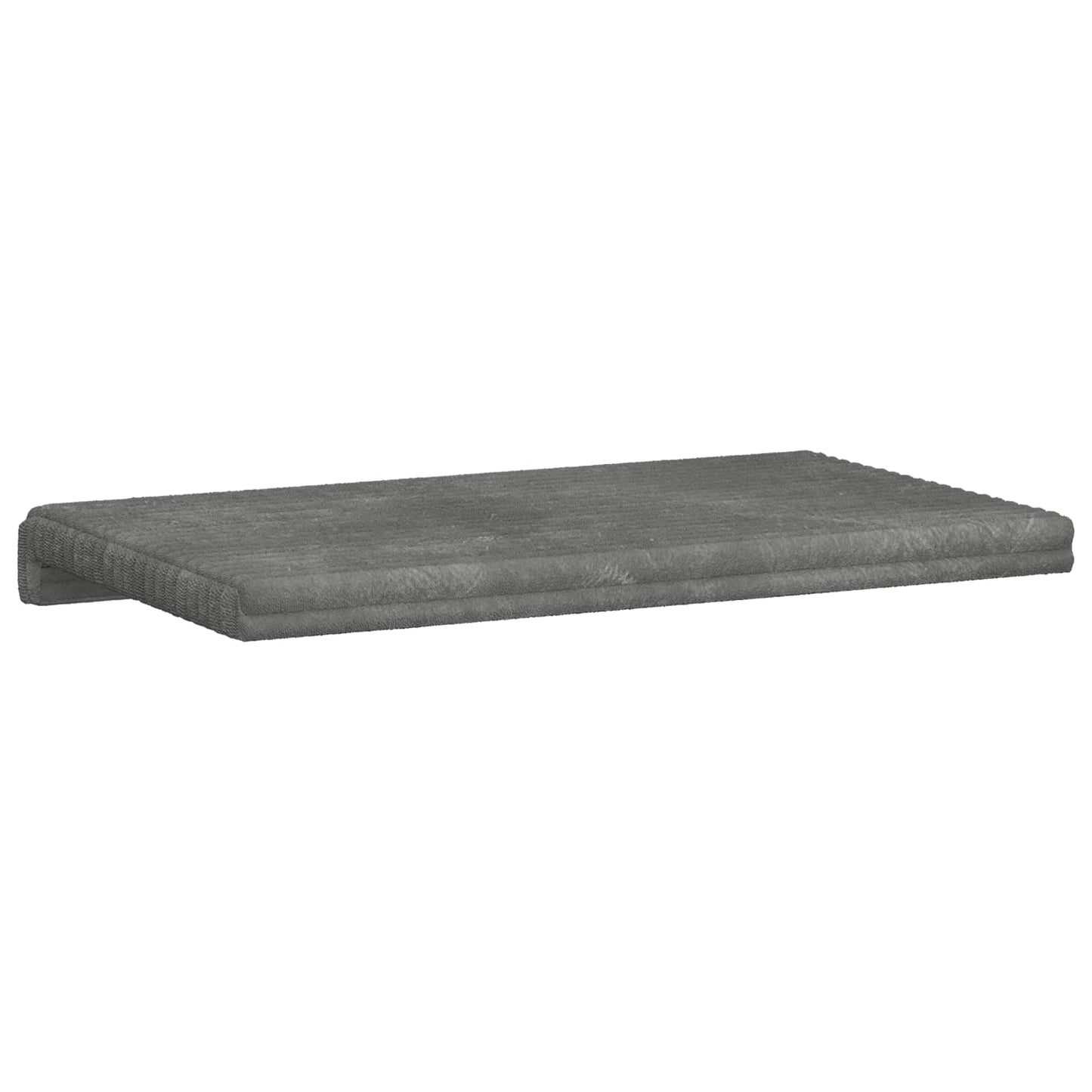 Bænkpude Plush Corduroy Lysegrå Dybde 35 cm