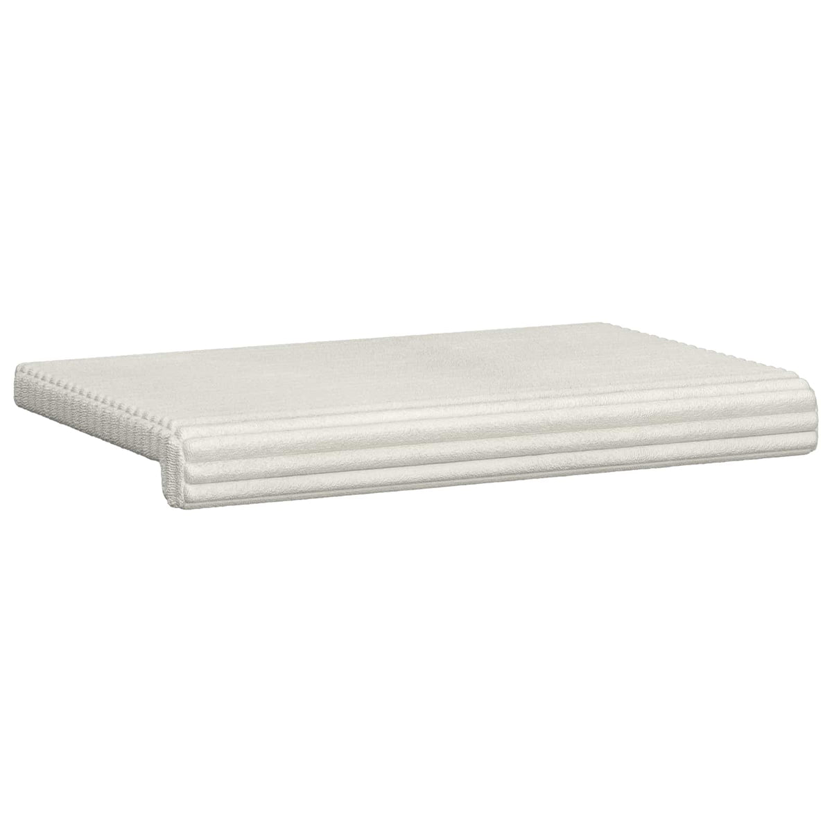 Bænkpude Plush Corduroy Cremefarvet Dybde 35 cm