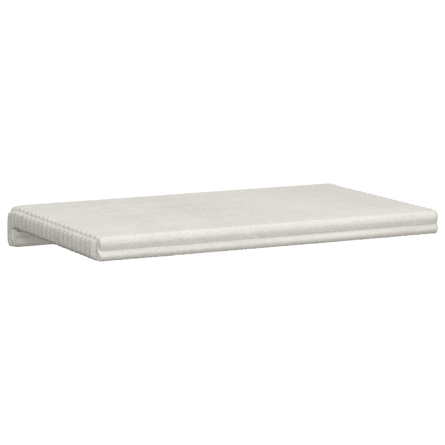 Bænkpude Plush Corduroy Cremefarvet Dybde 35 cm