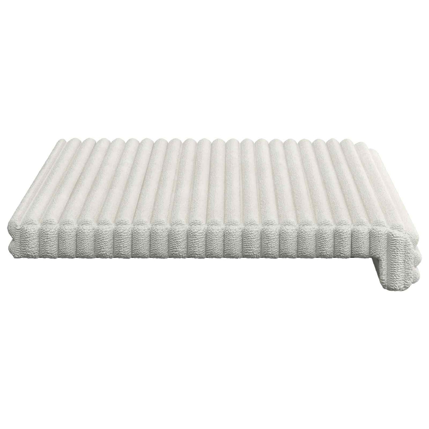 Bænkpude Plush Corduroy Cremefarvet Dybde 35 cm