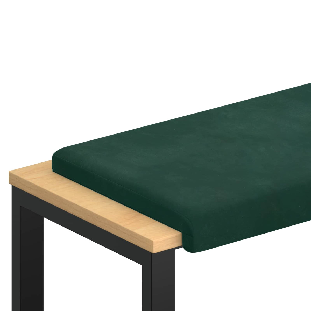 Bænkpude Fløjl Mørkegrøn Dybde 35 cm