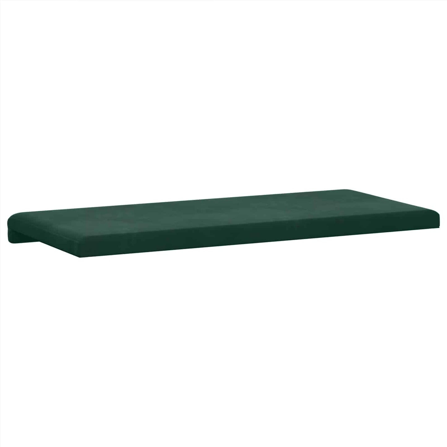 Bænkpude Fløjl Mørkegrøn Dybde 35 cm