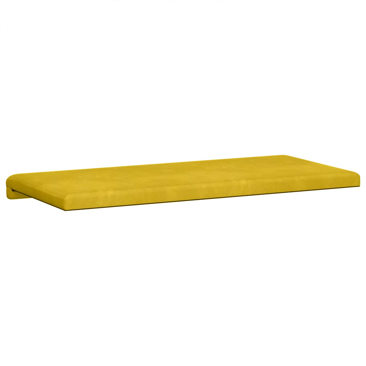 Bænkpude Fløjl Gul Dybde 35 cm
