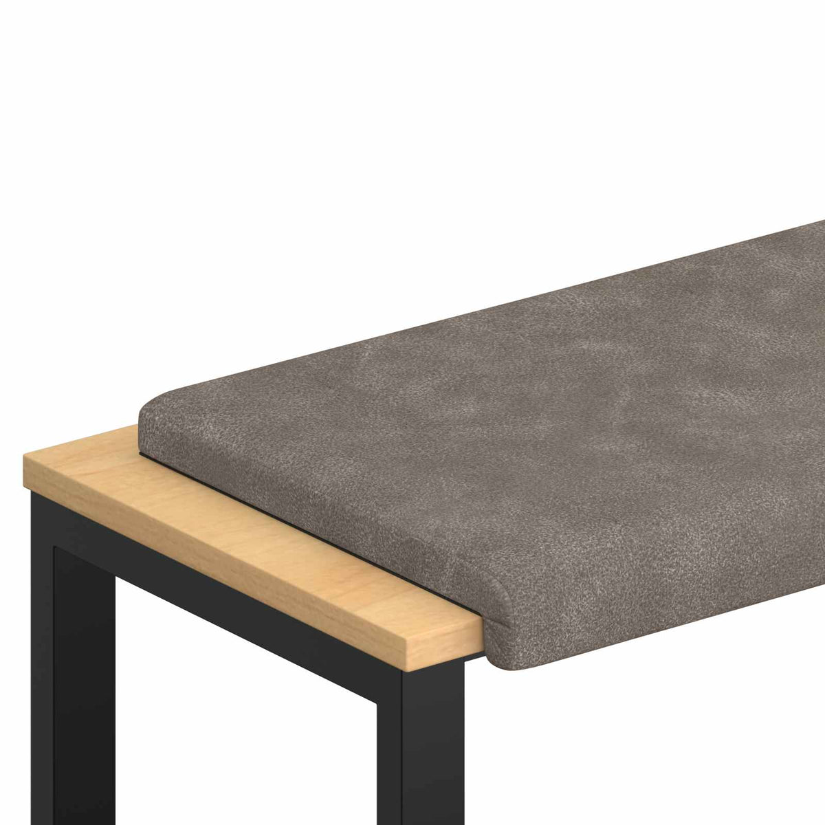 Bænkpude Kunstlæder Grå Dybde 35 cm