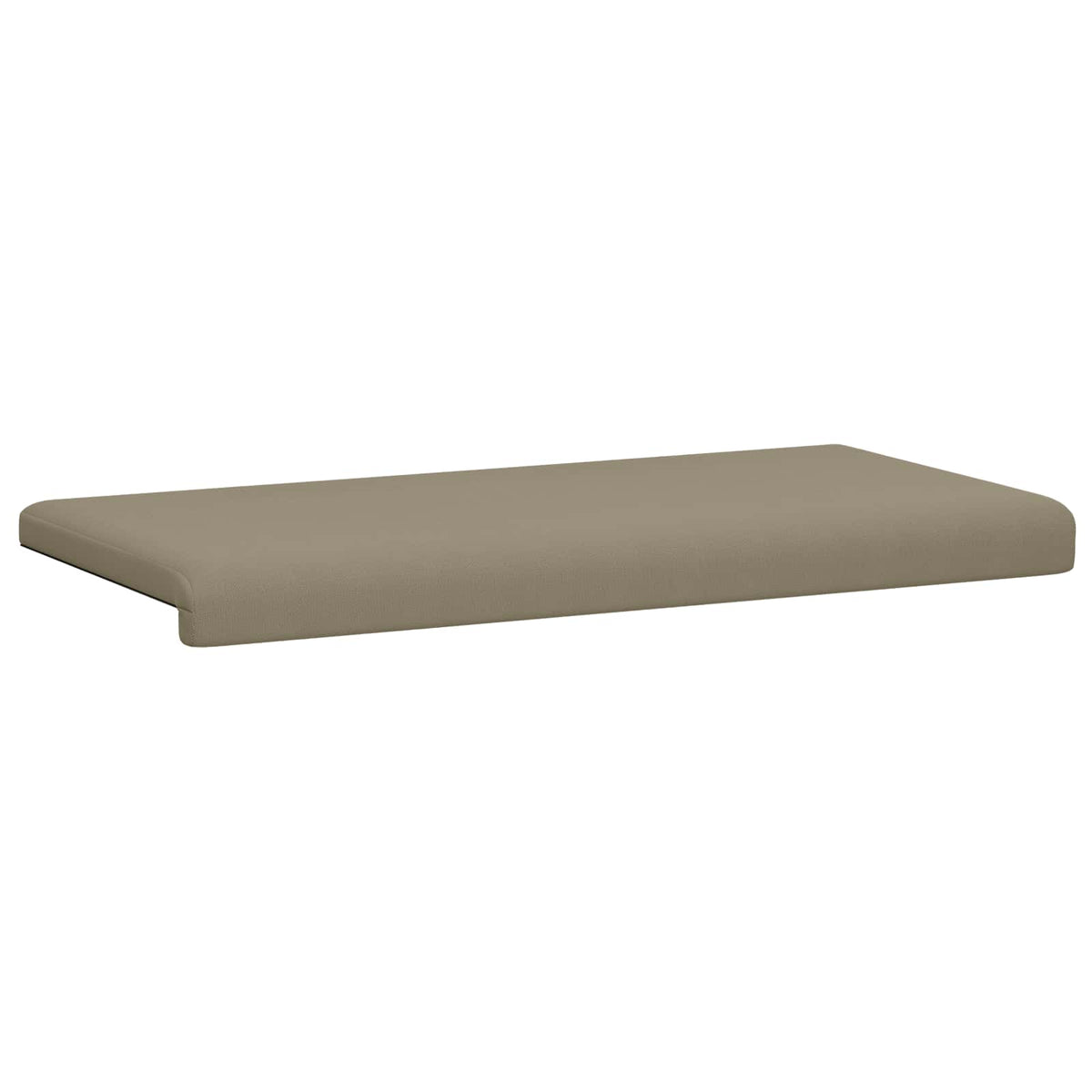 Bænkpude Textureret Velour Kakifarvet Dybde 35 cm