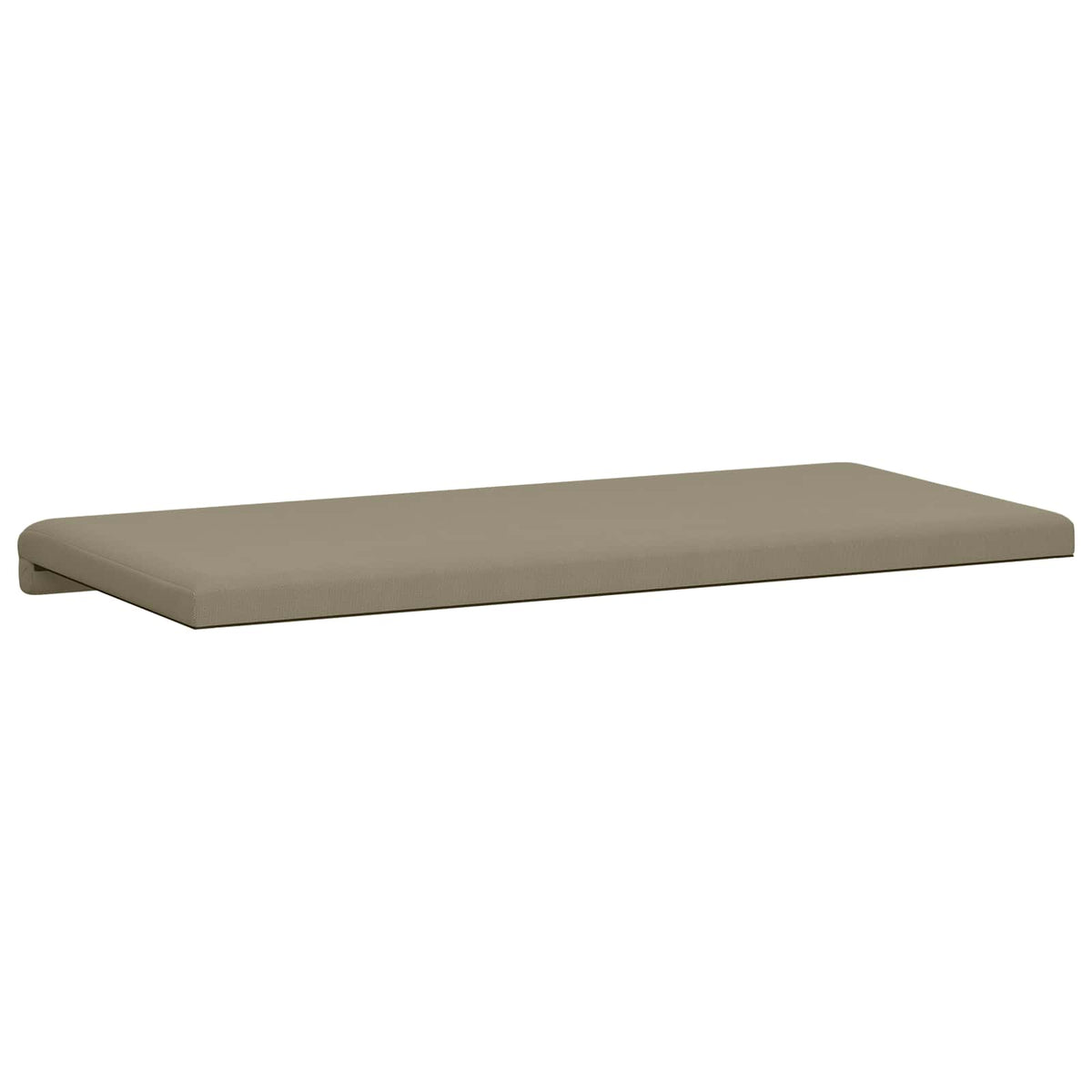 Bænkpude Textureret Velour Kakifarvet Dybde 35 cm