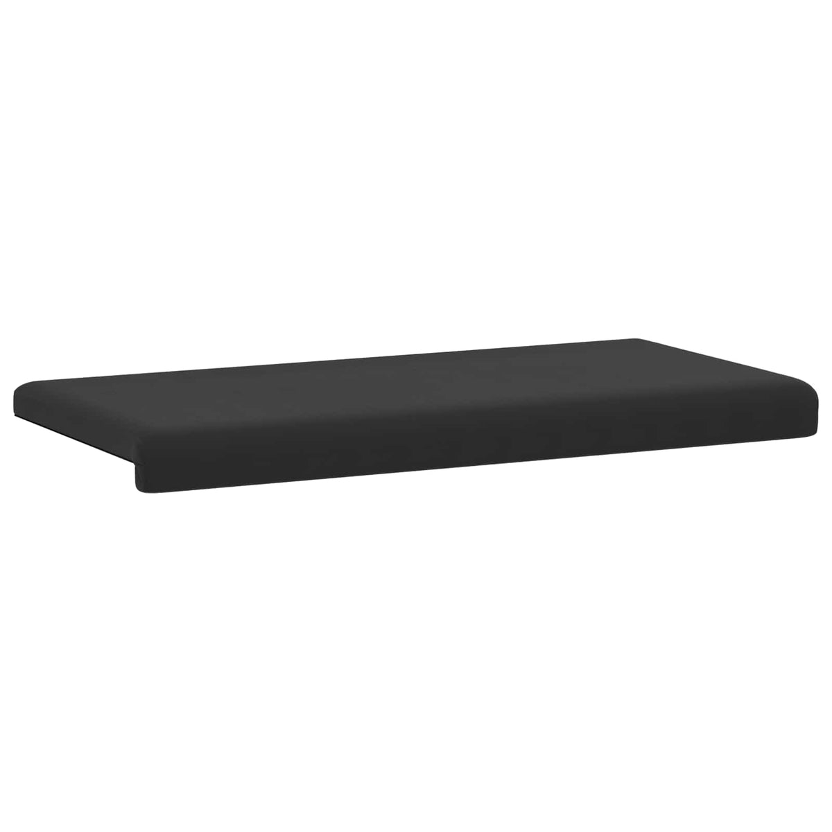 Bænkpude Textureret Velour Sort Dybde 35 cm