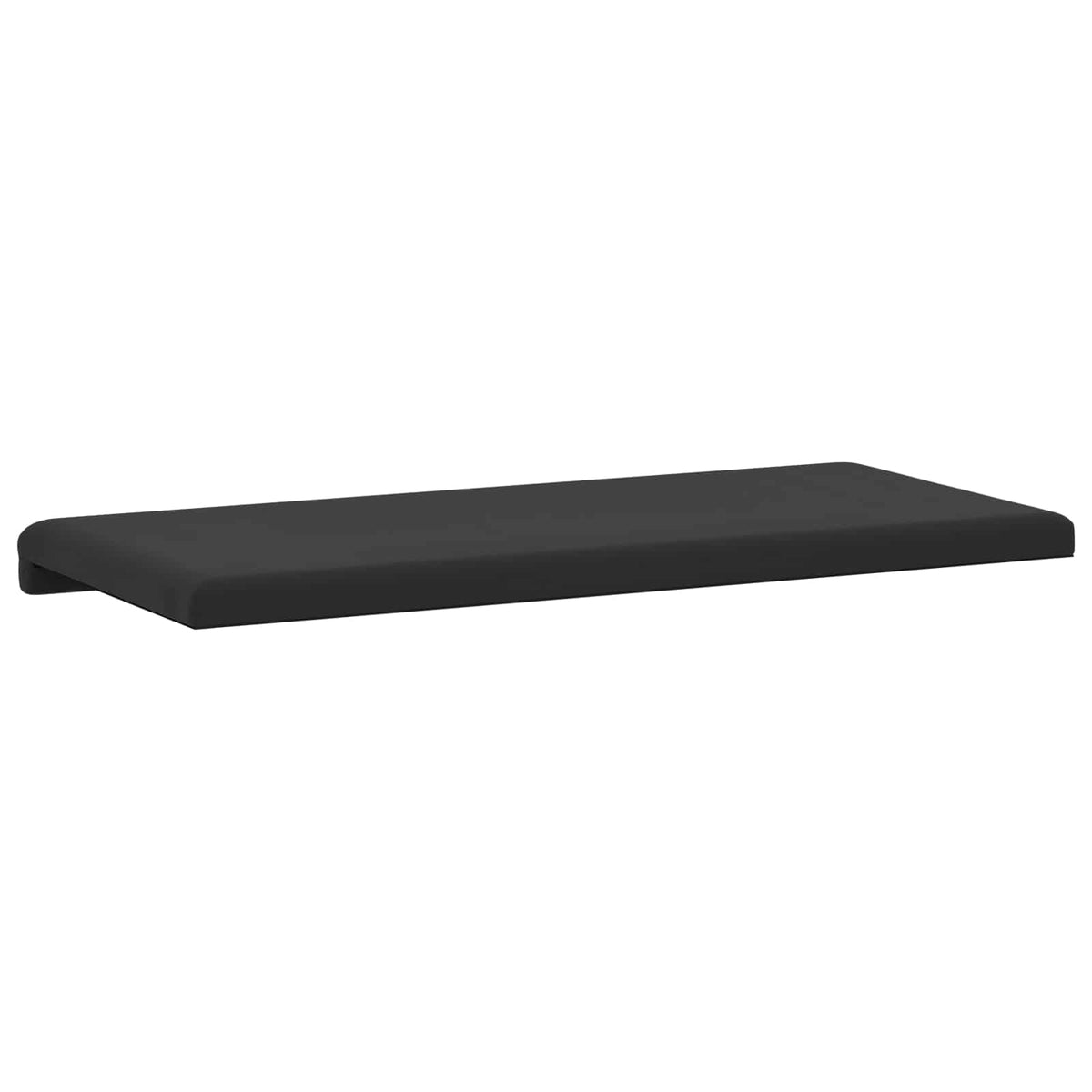 Bænkpude Textureret Velour Sort Dybde 35 cm