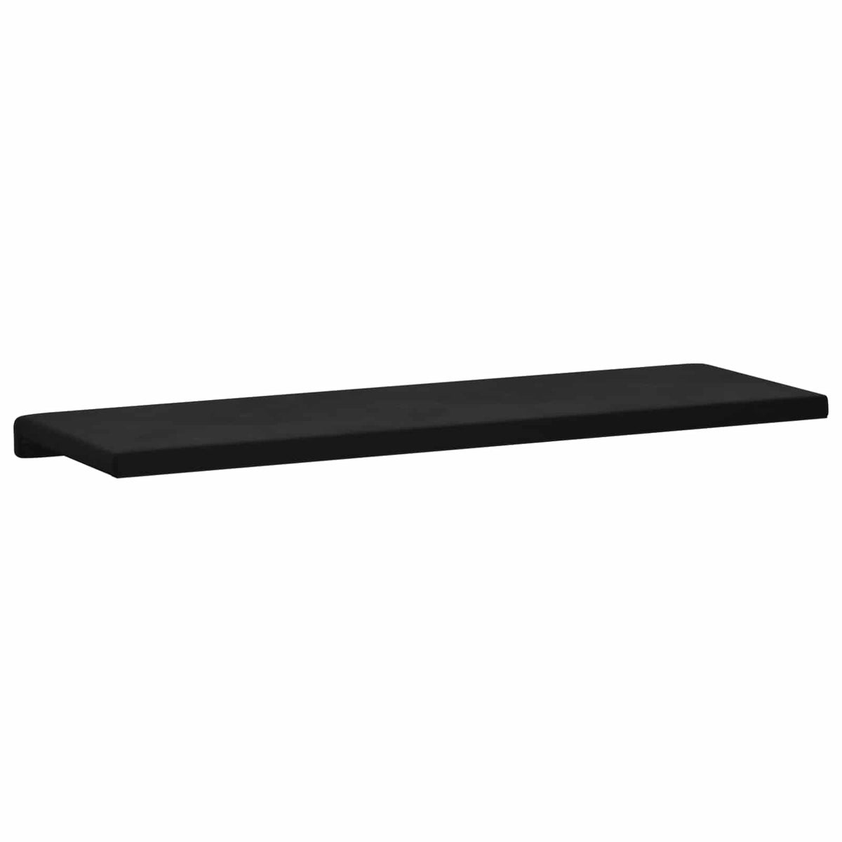 Bænkpude Fløjl Sort Dybde 35 cm