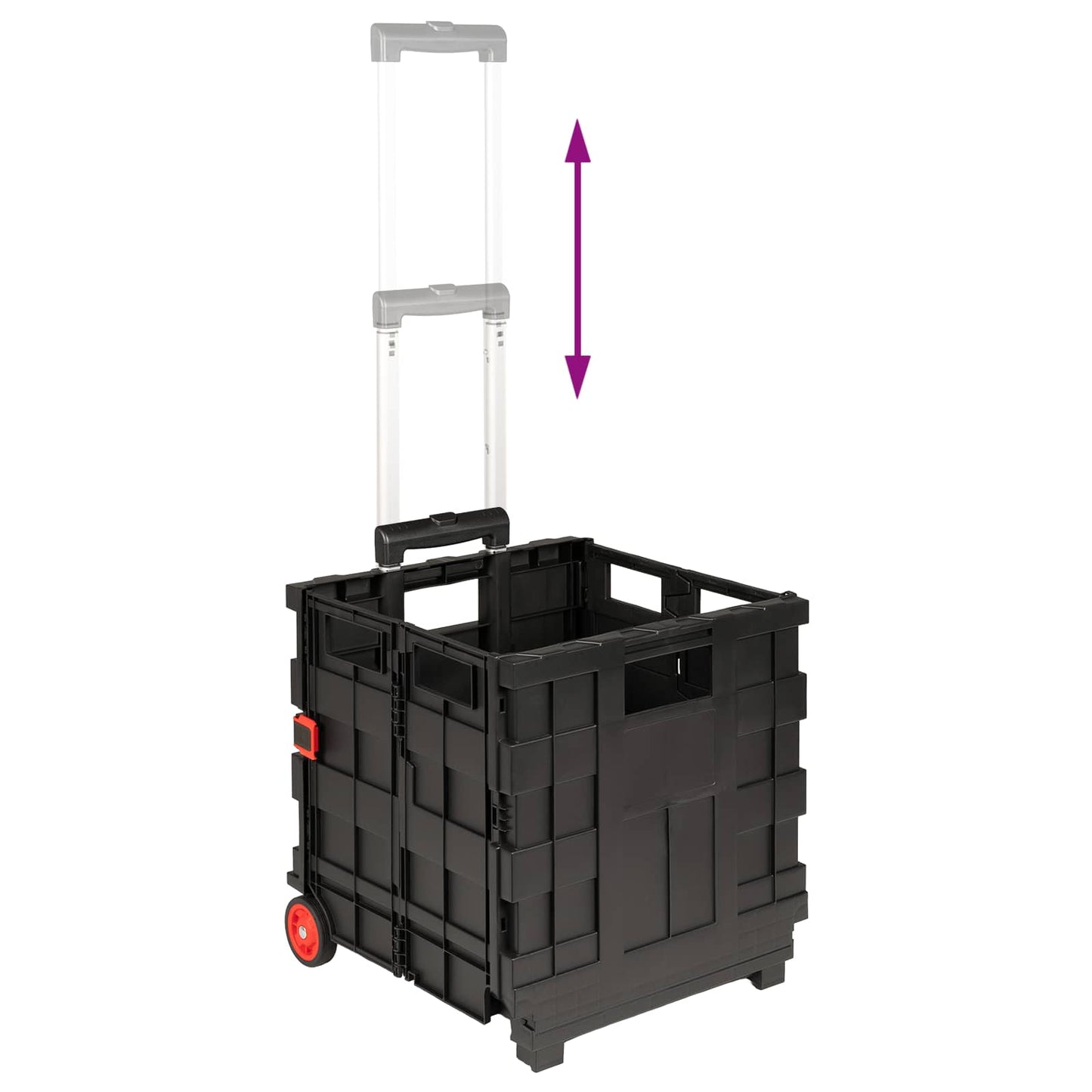 Vogn Sort og rød 35 x 39 x 92 cm PP og Elastomer