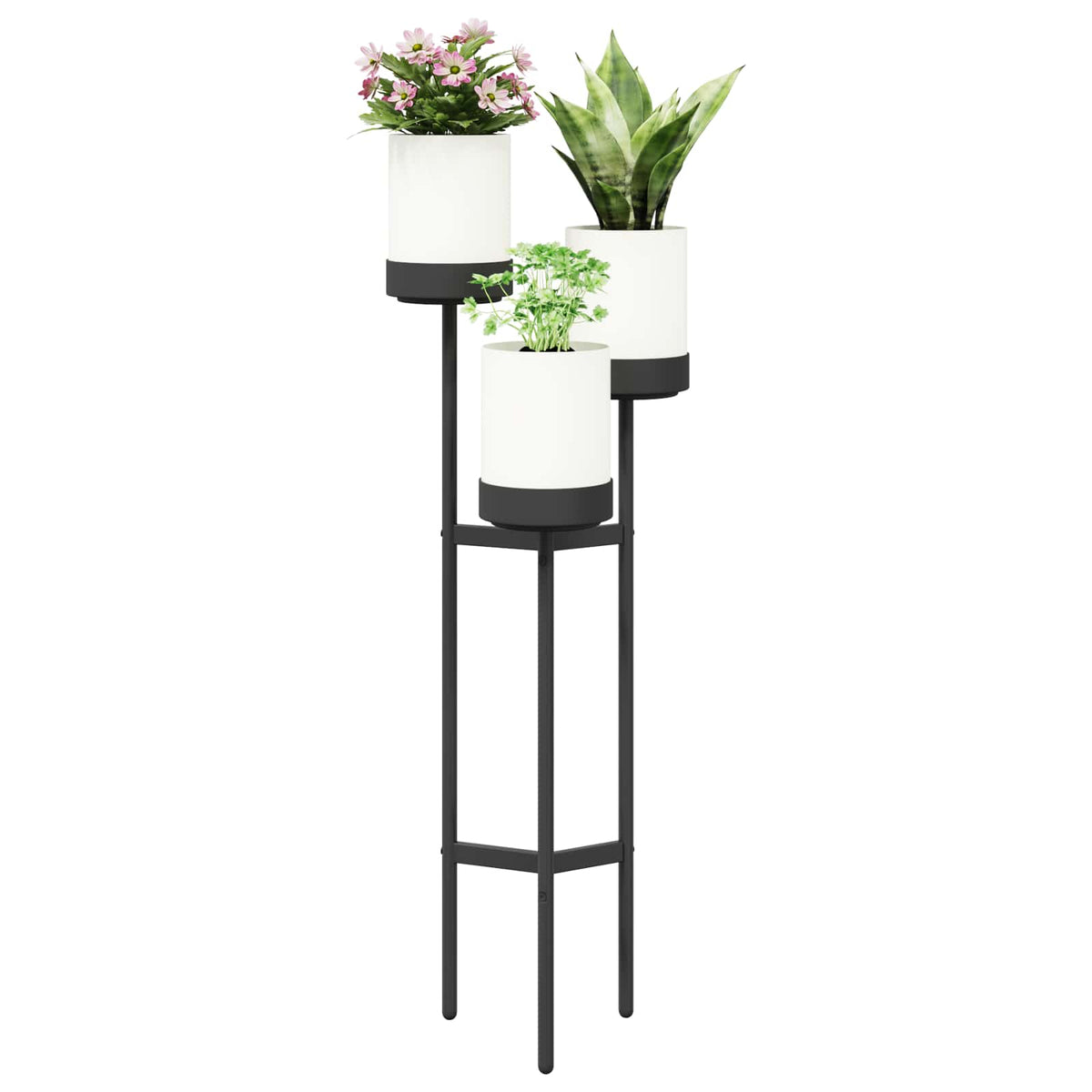 Blomst Stativ Hvid 42 x 39,5 x 125 cm PP og stål