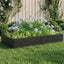 Hævet bed Sort 151 x 75,5 x 25 cm PP