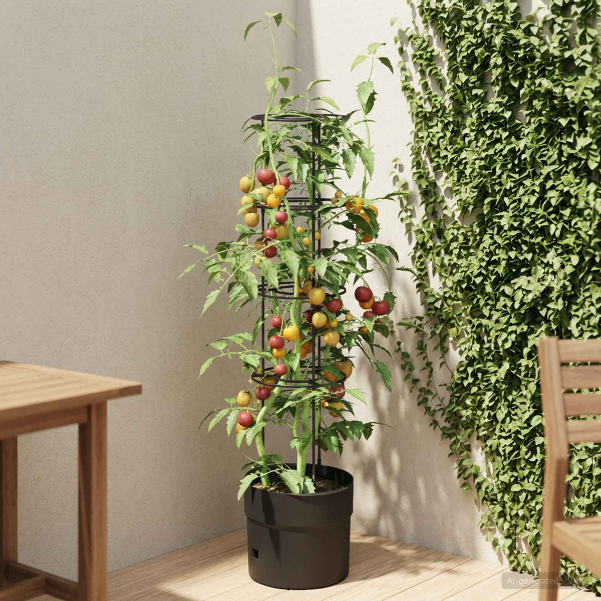 Tomat Vokser Sort Ø 32 x 127 cm PP