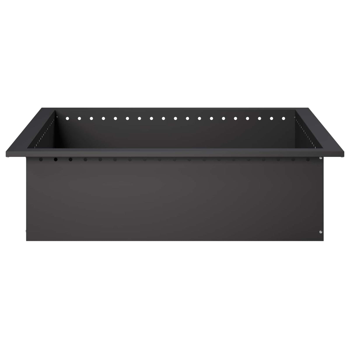 Bålplade ring Sort 80 x 80 x 25 cm Stål